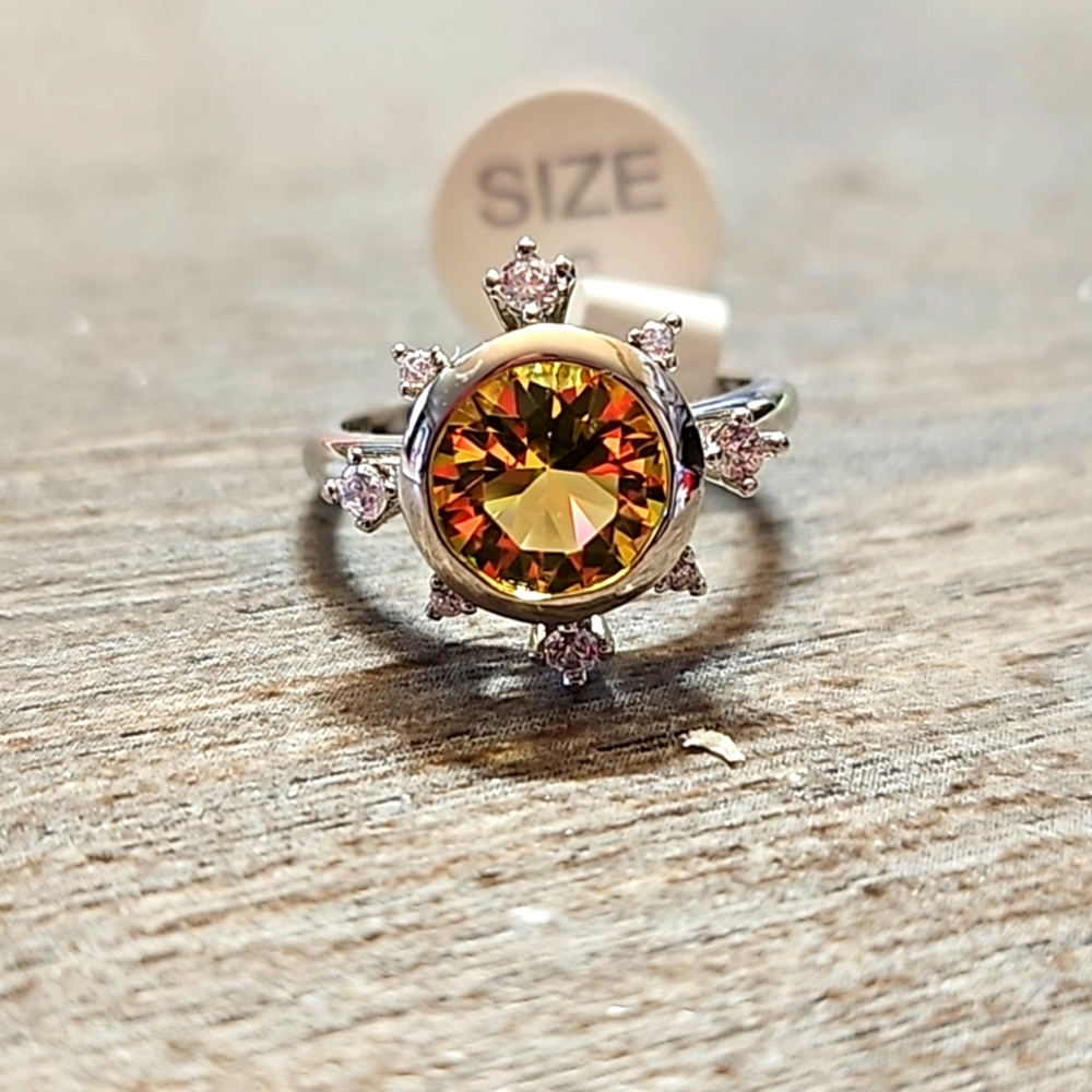 Bomb Party Citrine Ring